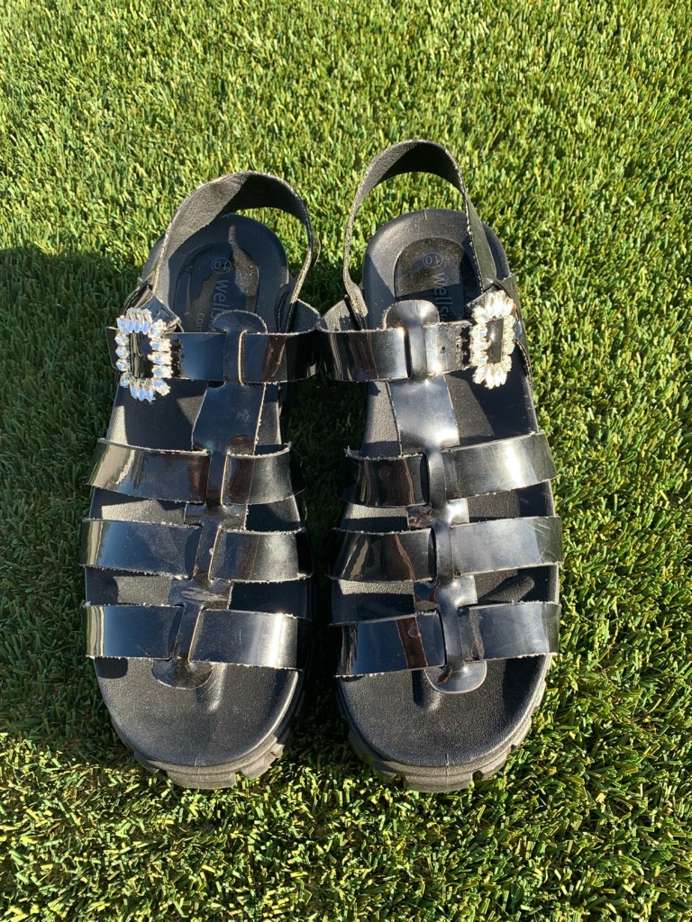 Black Strappy Sandals